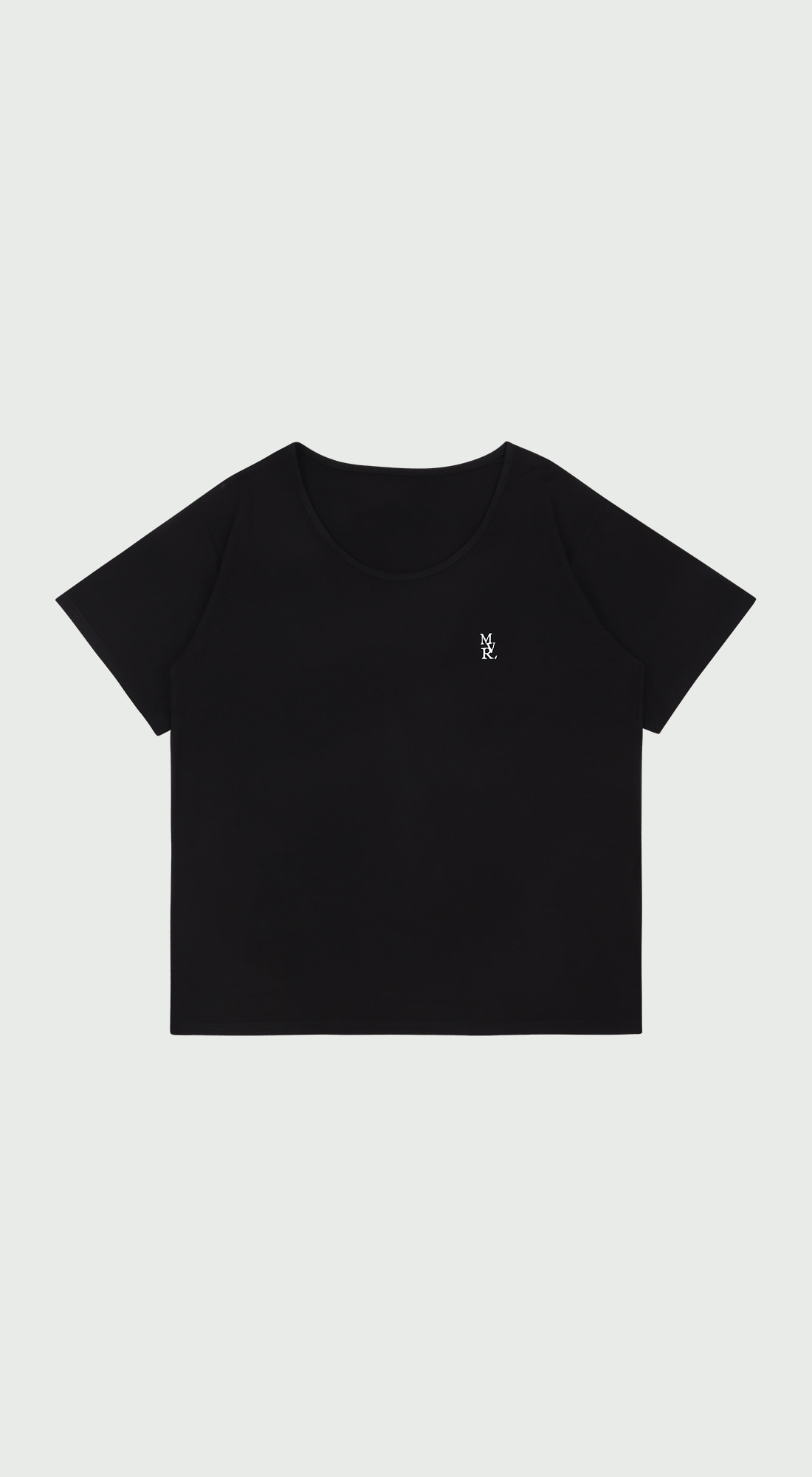 MVR 로고 와이드 유넥 티셔츠 블랙