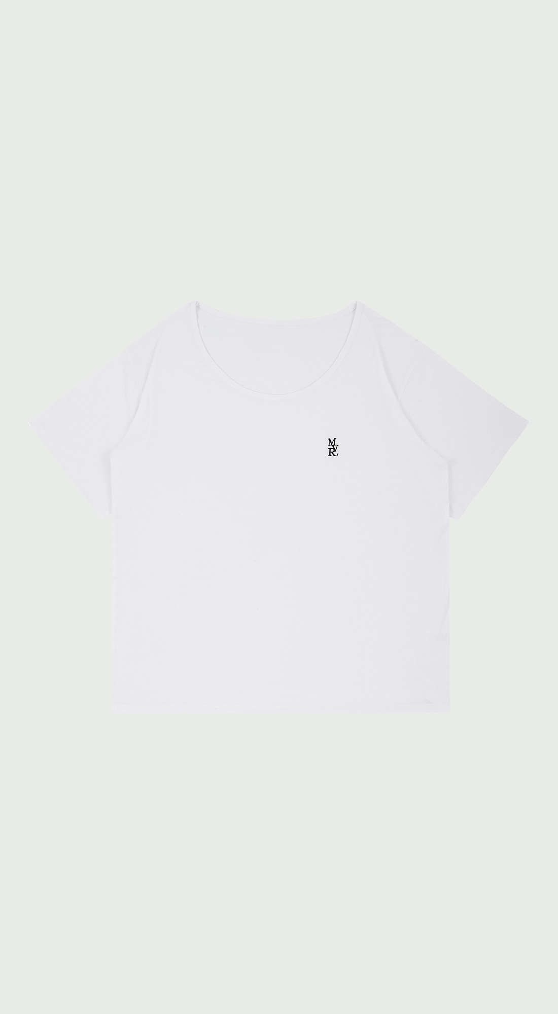 MVR 로고 와이드 유넥 티셔츠 화이트