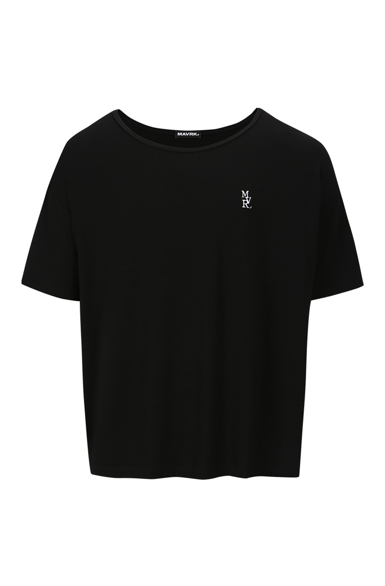 MVR 로고 세미 유넥 티셔츠 블랙